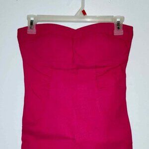 Hot Pink Strapless Dress, Women's Size 3